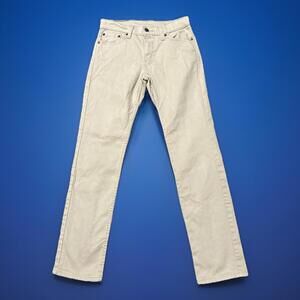 Levis 511 Jeans Mens 28x30 Tan Medium Wash Slim Straight Fit Casual